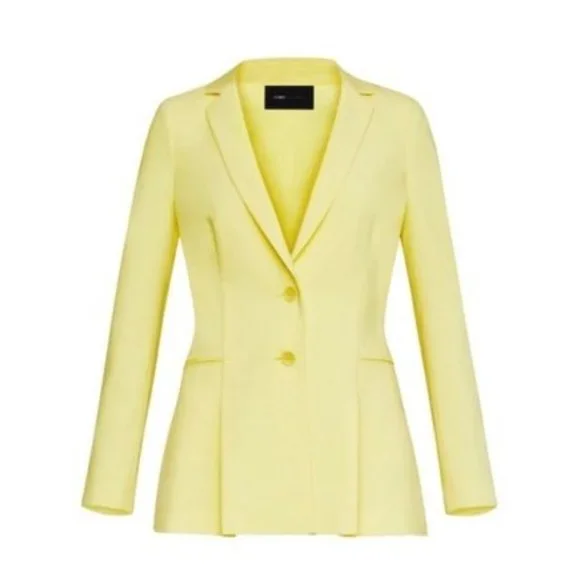 *NEW WITH TAGS* BCBGMaxAzria Pleated Peplum Limelight Yellow Blazer/Jacket XXS - Picture 6 of 16